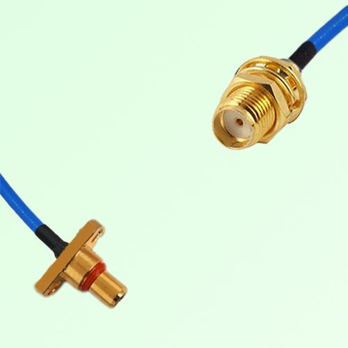 Semi-Flexible Jumper SBMA Male 2 Hole Flange Mount to SMA Bulkhead Female Semi-Flexible Jumper SBMA Male 2 Hole Flange Mount to SMA Bulkhead Female
