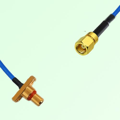 Semi-Flexible Jumper SBMA Male 2 Hole Flange Mount to SMC Female Semi-Flexible Jumper SBMA Male 2 Hole Flange Mount to SMC Female