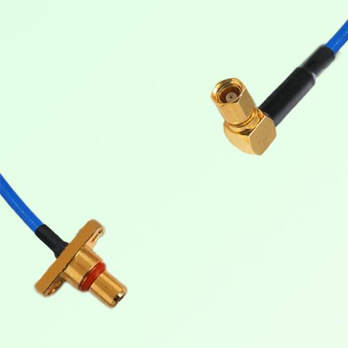 Semi-Flexible Jumper SBMA Male 2 Hole Flange Mount to SMC Female Right Angle Semi-Flexible Jumper SBMA Male 2 Hole Flange Mount to SMC Female Right Angle
