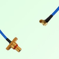 Semi-Flexible Jumper SBMA Male 2 Hole Flange Mount to SSMC Female Right Angle Semi-Flexible Jumper SBMA Male 2 Hole Flange Mount to SSMC Female Right Angle