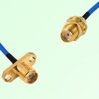 Semi-Flexible Jumper SMA Female 2 Hole Flange Mount to SMA Bulkhead Female Semi-Flexible Jumper SMA Female 2 Hole Flange Mount to SMA Bulkhead Female