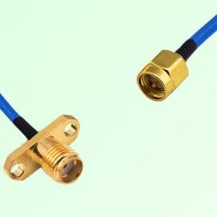 Semi-Flexible Jumper SMA Female 2 Hole Flange Mount to SMA Male Semi-Flexible Jumper SMA Female 2 Hole Flange Mount to SMA Male