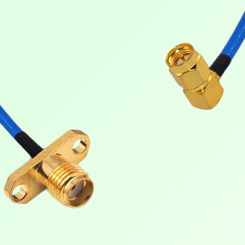 Semi-Flexible Jumper SMA Female 2 Hole Flange Mount to SMA Male Right Angle Semi-Flexible Jumper SMA Female 2 Hole Flange Mount to SMA Male Right Angle