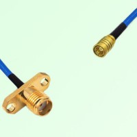 Semi-Flexible Jumper SMB Female to SMA Female 2 Hole Flange Mount