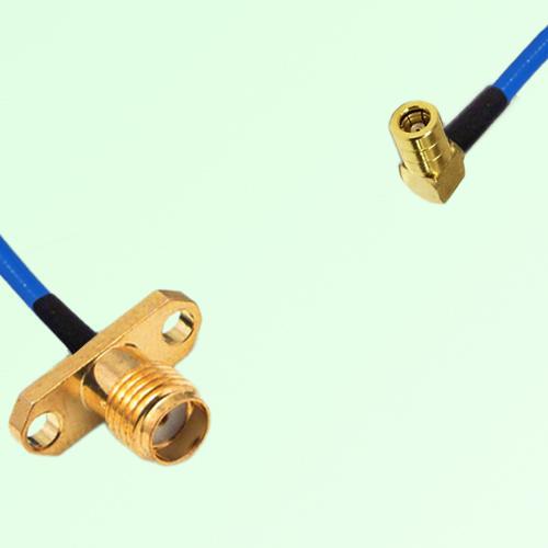 Semi-Flexible Jumper SMB Female Right Angle to SMA Female 2 Hole Flange Mount Semi-Flexible Jumper SMB Female Right Angle to SMA Female 2 Hole Flange Mount