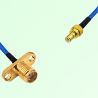 Semi-Flexible Jumper SMB Male to SMA Female 2 Hole Flange Mount