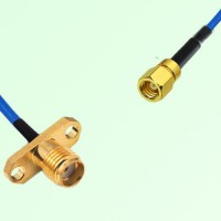 Semi-Flexible Jumper SMC Female to SMA Female 2 Hole Flange Mount Semi-Flexible Jumper SMC Female to SMA Female 2 Hole Flange Mount