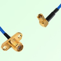 Semi-Flexible Jumper SMC Female Right Angle to SMA Female 2 Hole Flange Mount Semi-Flexible Jumper SMC Female Right Angle to SMA Female 2 Hole Flange Mount