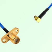 Semi-Flexible Jumper SMP Female Right Angle to SMA Female 2 Hole Flange Mount