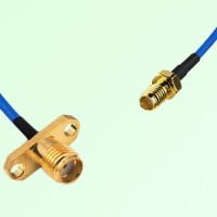 Semi-Flexible Jumper SSMA Female to SMA Female 2 Hole Flange Mount