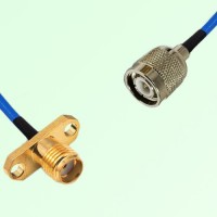 Semi-Flexible Jumper TNC Male to SMA Female 2 Hole Flange Mount Semi-Flexible Jumper TNC Male to SMA Female 2 Hole Flange Mount