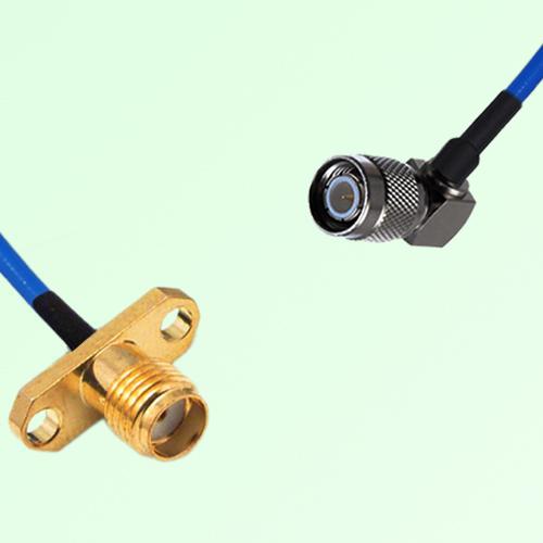 Semi-Flexible Jumper TNC Male Right Angle to SMA Female 2 Hole Flange Mount Semi-Flexible Jumper TNC Male Right Angle to SMA Female 2 Hole Flange Mount
