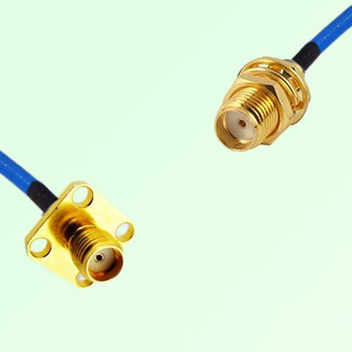 Semi-Flexible Jumper SMA Female 4 Hole 12.7x12.7mm to SMA Bulkhead Female Semi-Flexible Jumper SMA Female 4 Hole 12.7x12.7mm to SMA Bulkhead Female