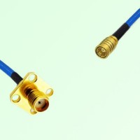 Semi-Flexible Jumper SMB Female to SMA Female 4 Hole Flange Mount 12.7x12.7mm Semi-Flexible Jumper SMB Female to SMA Female 4 Hole Flange Mount 12.7x12.7mm