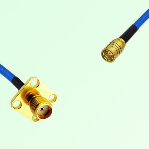 Semi-Flexible Jumper SMB Female to SMA Female 4 Hole Flange Mount 12.7x12.7mm