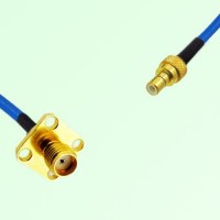 Semi-Flexible Jumper SMB Male to SMA Female 4 Hole Flange Mount 12.7x12.7mm Semi-Flexible Jumper SMB Male to SMA Female 4 Hole Flange Mount 12.7x12.7mm