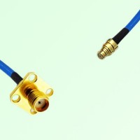 Semi-Flexible Jumper SMP Female to SMA Female 4 Hole Flange Mount 12.7x12.7mm Semi-Flexible Jumper SMP Female to SMA Female 4 Hole Flange Mount 12.7x12.7mm