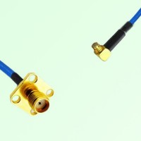 Semi-Flexible Jumper SMP Female Right Angle to SMA Female 4 Hole 12.7x12.7mm Semi-Flexible Jumper SMP Female Right Angle to SMA Female 4 Hole 12.7x12.7mm