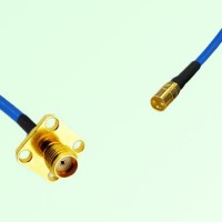 Semi-Flexible Jumper SMP Male to SMA Female 4 Hole Flange Mount 12.7x12.7mm Semi-Flexible Jumper SMP Male to SMA Female 4 Hole Flange Mount 12.7x12.7mm
