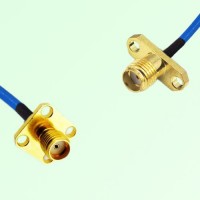 Semi-Flexible Jumper SSMA Female 2 Hole to SMA Female 4 Hole 12.7x12.7mm