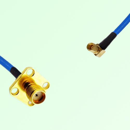 Semi-Flexible Jumper SSMC Female Right Angle to SMA Female 4 Hole 12.7x12.7mm