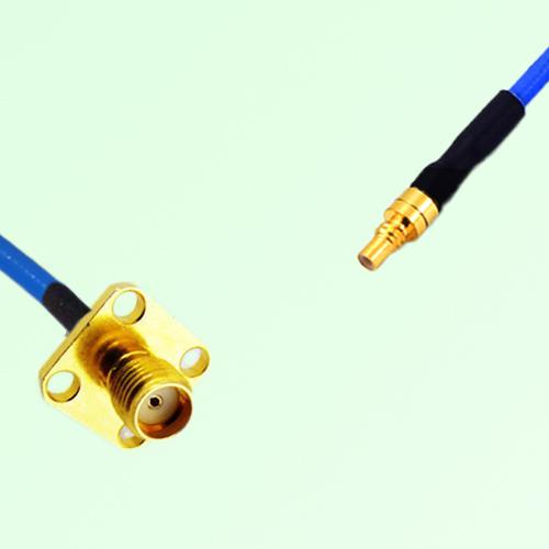 Semi-Flexible Jumper SSMC Male to SMA Female 4 Hole Flange Mount 12.7x12.7mm Semi-Flexible Jumper SSMC Male to SMA Female 4 Hole Flange Mount 12.7x12.7mm