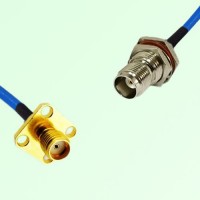Semi-Flexible Jumper TNC Bulkhead Female with O-Ring to SMA Female 4 Hole 12.7mm Semi-Flexible Jumper TNC Bulkhead Female with O-Ring to SMA Female 4 Hole 12.7mm