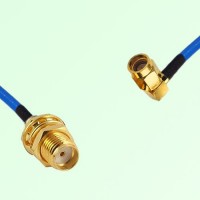 Semi-Flexible Jumper SSMA Male Right Angle to SMA Bulkhead Female