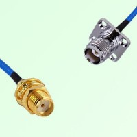 Semi-Flexible Jumper TNC Female 4 Hole 17.5x17.5mm to SMA Bulkhead Female Semi-Flexible Jumper TNC Female 4 Hole 17.5x17.5mm to SMA Bulkhead Female
