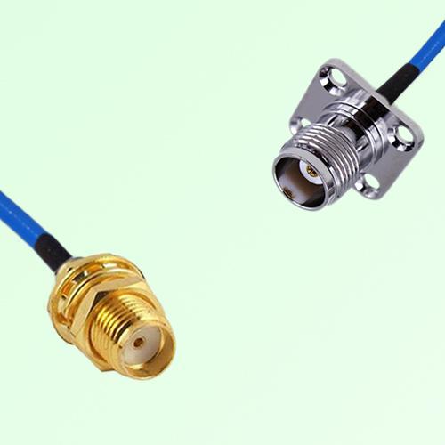Semi-Flexible Jumper TNC Female 4 Hole 17.5x17.5mm to SMA Bulkhead Female Semi-Flexible Jumper TNC Female 4 Hole 17.5x17.5mm to SMA Bulkhead Female