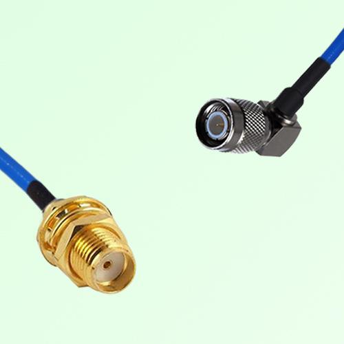 Semi-Flexible Jumper TNC Male Right Angle to SMA Bulkhead Female Semi-Flexible Jumper TNC Male Right Angle to SMA Bulkhead Female