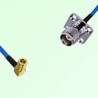 Semi-Flexible Jumper TNC Female 4 Hole 17.5x17.5mm to SMB Female Right Angle Semi-Flexible Jumper TNC Female 4 Hole 17.5x17.5mm to SMB Female Right Angle