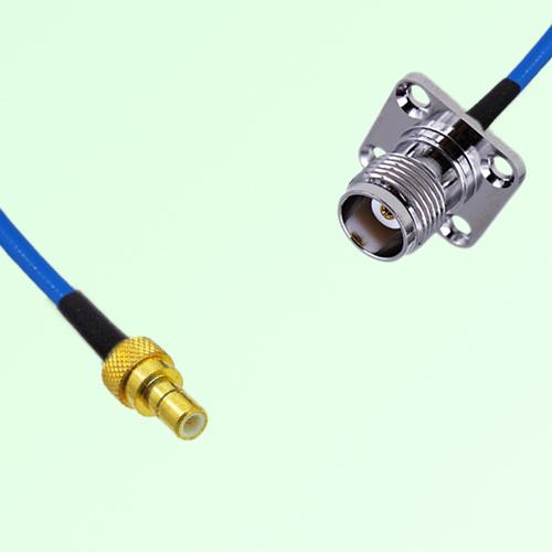 Semi-Flexible Jumper TNC Female 4 Hole Flange Mount 17.5x17.5mm to SMB Male Semi-Flexible Jumper TNC Female 4 Hole Flange Mount 17.5x17.5mm to SMB Male