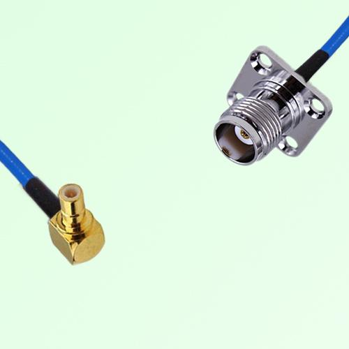 Semi-Flexible Jumper TNC Female 4 Hole 17.5x17.5mm to SMB Male Right Angle Semi-Flexible Jumper TNC Female 4 Hole 17.5x17.5mm to SMB Male Right Angle