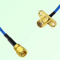 Semi-Flexible Jumper SSMA Female 2 Hole Flange Mount to SMC Female