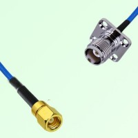 Semi-Flexible Jumper TNC Female 4 Hole Flange Mount 17.5x17.5mm to SMC Female Semi-Flexible Jumper TNC Female 4 Hole Flange Mount 17.5x17.5mm to SMC Female