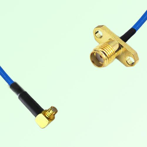 Semi-Flexible Jumper SSMA Female 2 Hole Flange Mount to SMP Female Right Angle