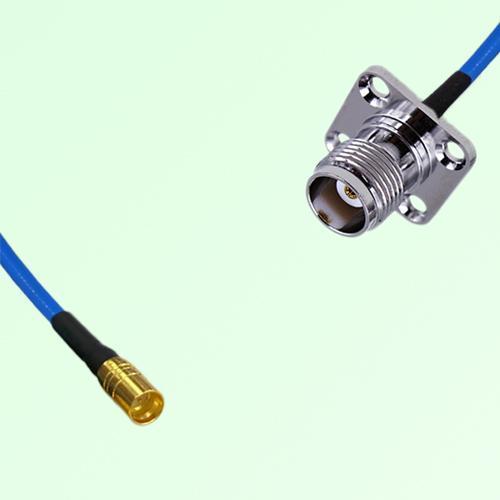 Semi-Flexible Jumper TNC Female 4 Hole Flange Mount 17.5x17.5mm to SMP Male