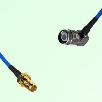 Semi-Flexible Jumper TNC Male Right Angle to SSMA Female