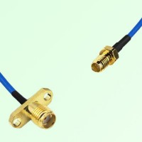 Semi-Flexible Jumper SSMA Female 2 Hole Flange Mount to SSMA Female