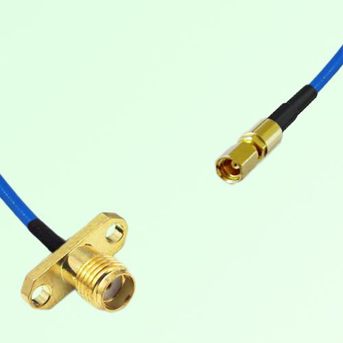 Semi-Flexible Jumper SSMC Female to SSMA Female 2 Hole Flange Mount