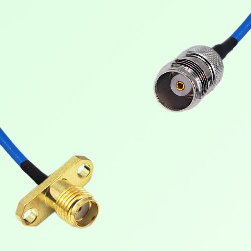 Semi-Flexible Jumper TNC Female to SSMA Female 2 Hole Flange Mount