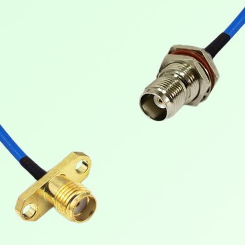 Semi-Flexible Jumper TNC Bulkhead Female with O-Ring to SSMA Female 2 Hole