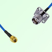Semi-Flexible Jumper TNC Female 4 Hole Flange Mount 17.5x17.5mm to SSMA Male Semi-Flexible Jumper TNC Female 4 Hole Flange Mount 17.5x17.5mm to SSMA Male