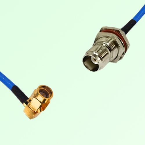 Semi-Flexible Jumper TNC Bulkhead Female with O-Ring to SSMA Male Right Angle Semi-Flexible Jumper TNC Bulkhead Female with O-Ring to SSMA Male Right Angle