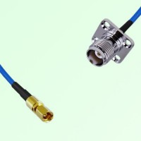 Semi-Flexible Jumper TNC Female 4 Hole Flange Mount 17.5x17.5mm to SSMC Female Semi-Flexible Jumper TNC Female 4 Hole Flange Mount 17.5x17.5mm to SSMC Female
