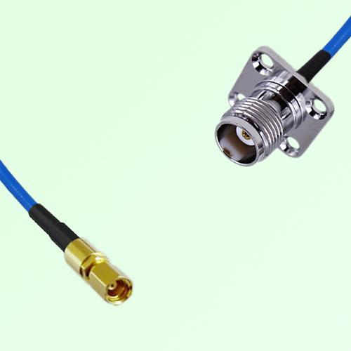 Semi-Flexible Jumper TNC Female 4 Hole Flange Mount 17.5x17.5mm to SSMC Female Semi-Flexible Jumper TNC Female 4 Hole Flange Mount 17.5x17.5mm to SSMC Female