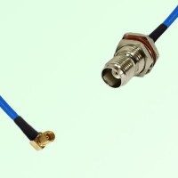 Semi-Flexible Jumper TNC Bulkhead Female with O-Ring to SSMC Female Right Angle Semi-Flexible Jumper TNC Bulkhead Female with O-Ring to SSMC Female Right Angle