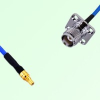 Semi-Flexible Jumper TNC Female 4 Hole Flange Mount 17.5x17.5mm to SSMC Male Semi-Flexible Jumper TNC Female 4 Hole Flange Mount 17.5x17.5mm to SSMC Male