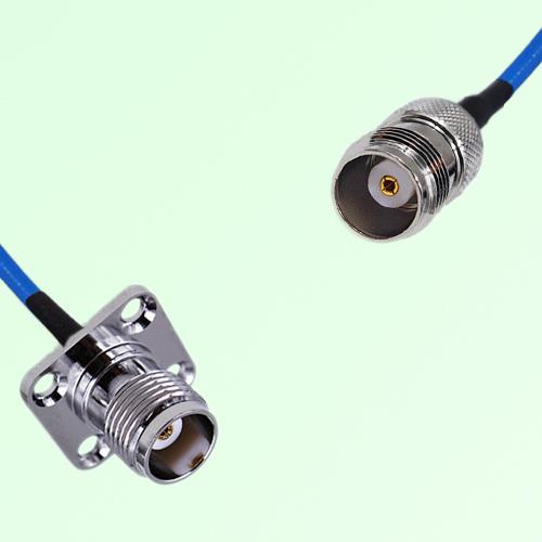 Semi-Flexible Jumper TNC Female 4 Hole Flange Mount 17.5x17.5mm to TNC Female Semi-Flexible Jumper TNC Female 4 Hole Flange Mount 17.5x17.5mm to TNC Female